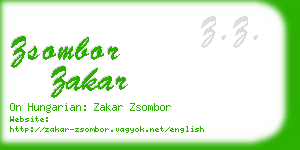 zsombor zakar business card